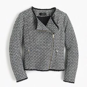 MOVING, MUST GO⚡️J. Crew Zip Jacket in Fringy Tweed
